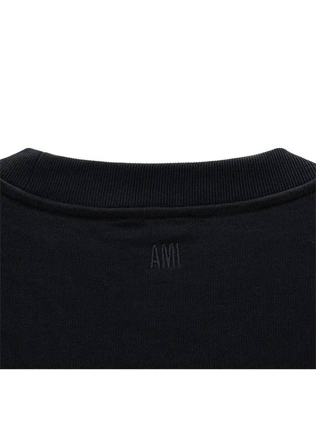 Small Heart Logo Short Sleeve T-Shirt Black - AMI - BALAAN 7