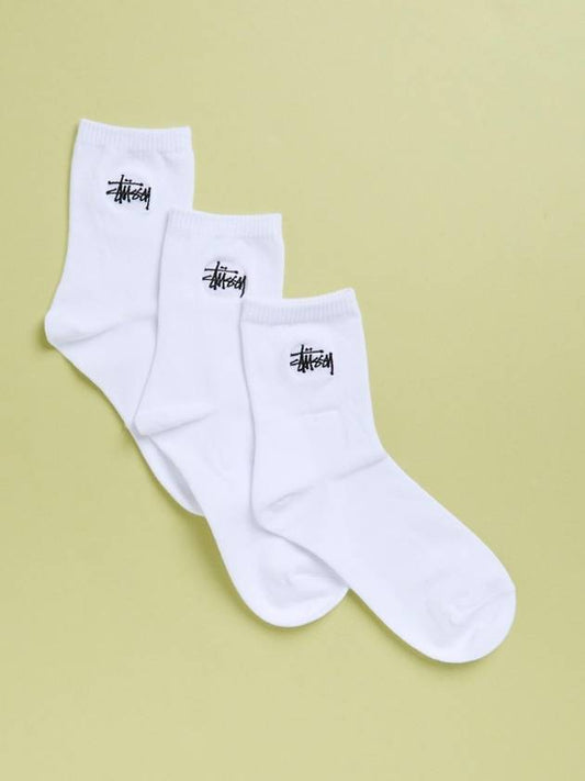 Women's Graffiti Socks 3 Pack White - STUSSY - BALAAN 2