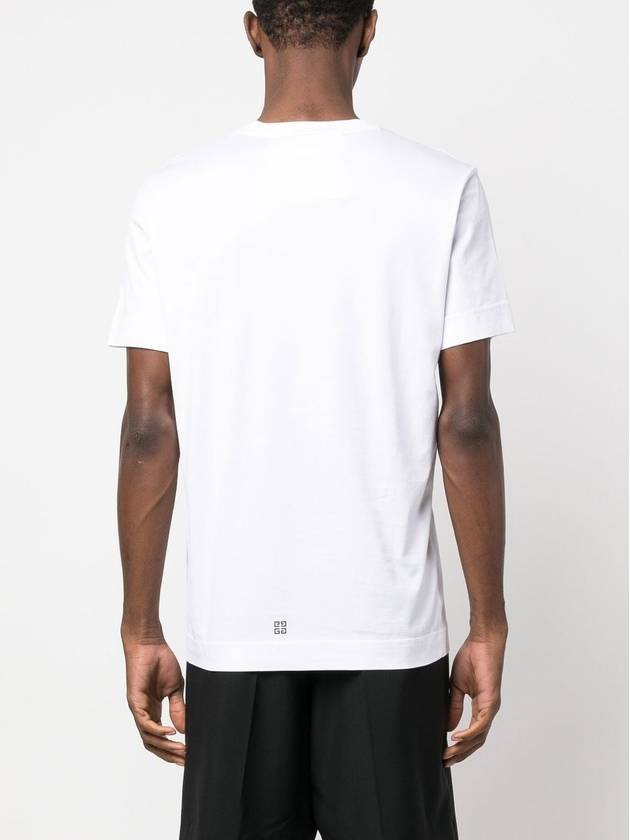 Archetype Logo Print Slim Fit Cotton Short Sleeve T-Shirt White - GIVENCHY - BALAAN 6