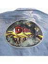 Astro Embroidered Patch Denim Long Sleeve Shirt Light Blue - DIOR - BALAAN 6