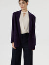 Women's Italian Wool Jacket Navy Purple - RS9SEOUL - BALAAN 4