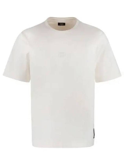 Logo Cotton Short Sleeve T-Shirt White - FENDI - BALAAN 2