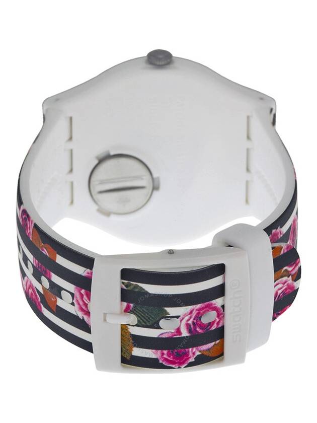 Swatch Rose Explosion Rose Patterned See Through Dial Rose Patterned Silicone  Unisex Watch SUOW110 - SWATCH - BALAAN 3