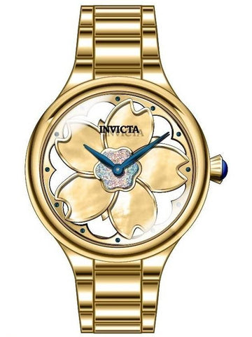 Wildflower GoldTone Women's Quartz 35mm Watch - INVICTA - BALAAN 1