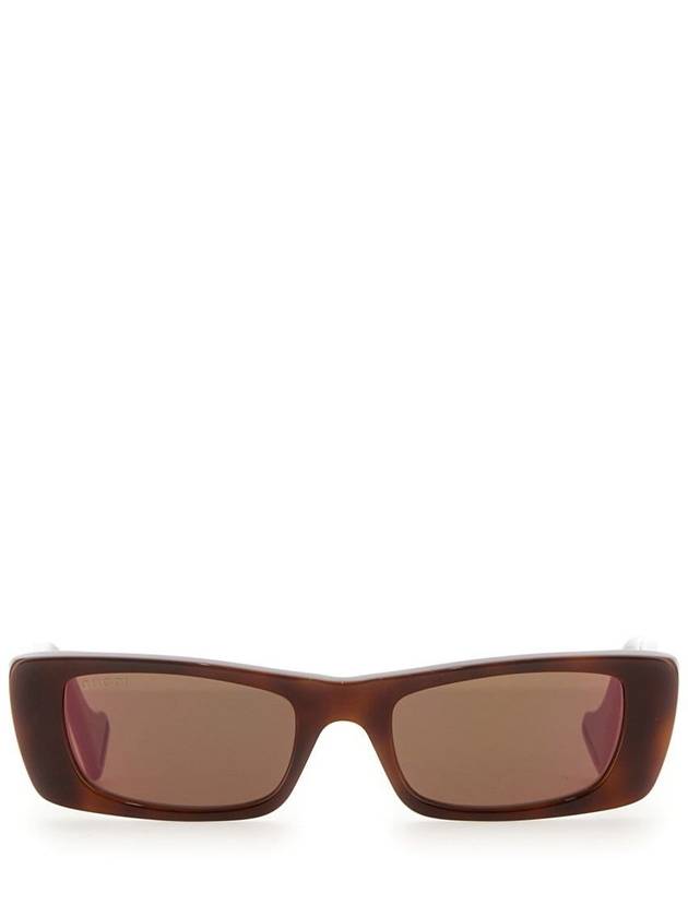 Havana Red Acetate Rectangle Sunglasses 573239J07402382 B0560956664 - GUCCI - BALAAN 2