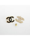 stud earrings metal gold black - CHANEL - BALAAN 9