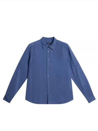 Slim Comfort Tencel Long Sleeve Shirt Bijou Blue - J.LINDEBERG - BALAAN 1