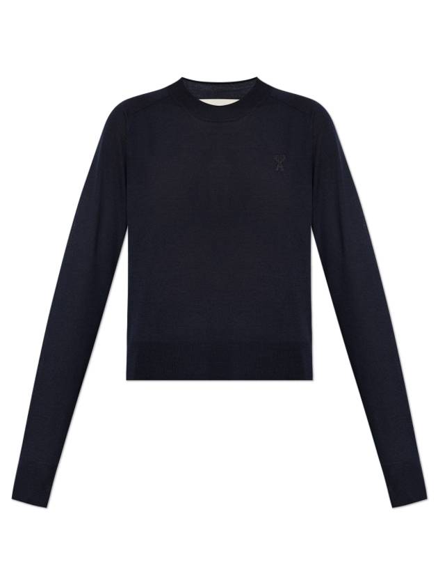 De Coeur Wool Knit Top Navy - AMI - BALAAN 2