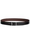 Quentin silver reversible belt black brown - HERMES - BALAAN 2