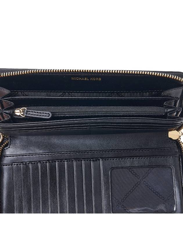 Pebbled Leather Continental Wrislet Long Wallet Black - MICHAEL KORS - BALAAN 11