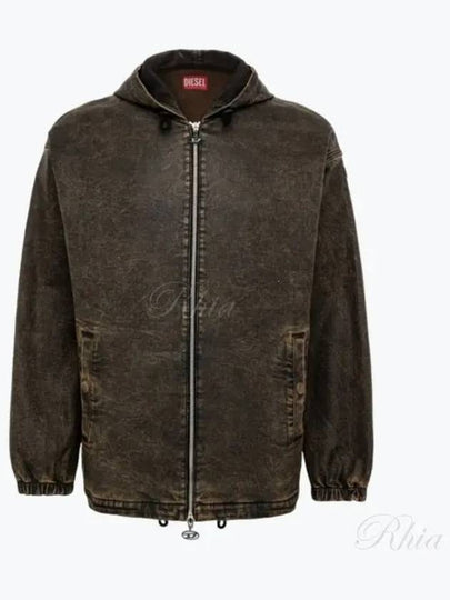 D-Wynny-S Track Hooded Jacket Brown - DIESEL - BALAAN 2