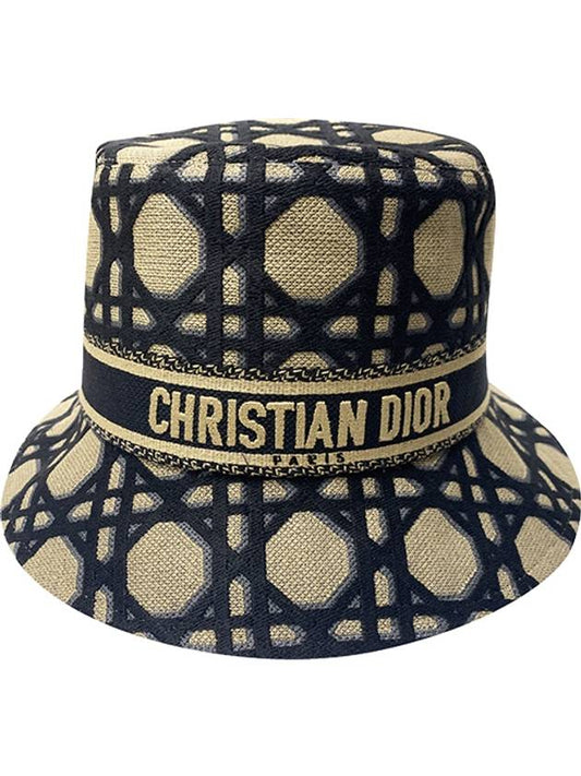 D-Bobby Macrocannage Small Brim Bucket Hat Blue Beige - DIOR - BALAAN 2