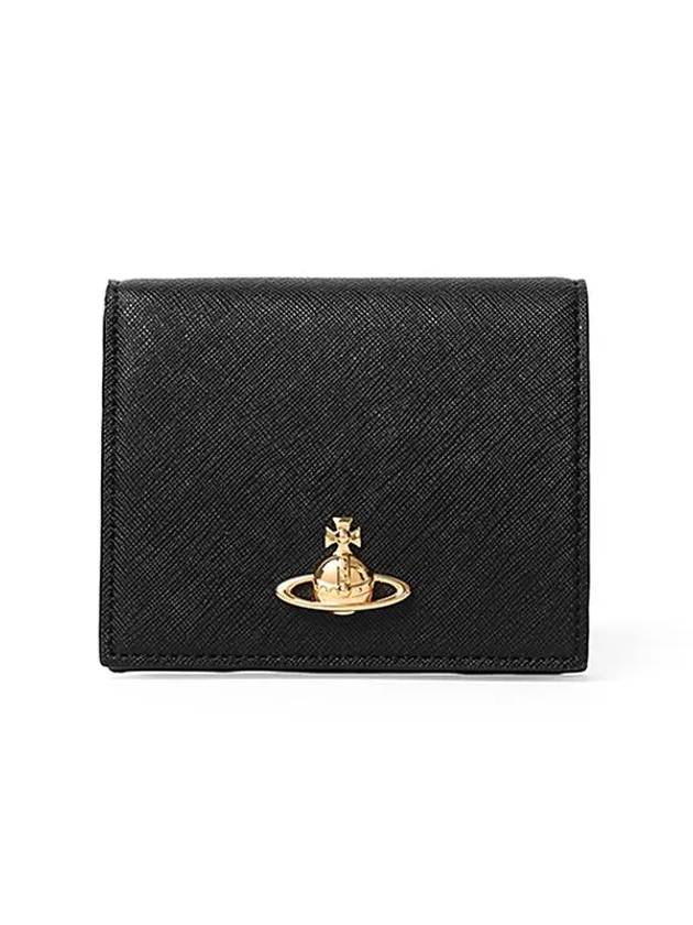 ORB Logo Half Wallet Black - VIVIENNE WESTWOOD - BALAAN 2