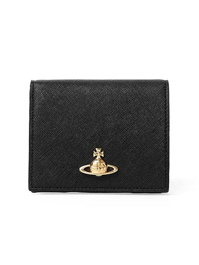 ORB Logo Half Wallet Black - VIVIENNE WESTWOOD - BALAAN 2