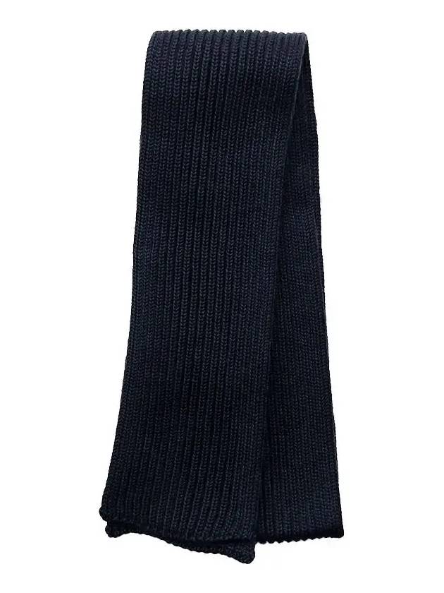 ribbed wool short muffler SHORT SCARF NAVYBLUE - ANDERSEN-ANDERSEN - BALAAN 1