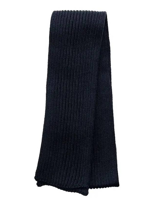 ribbed wool short muffler SHORT SCARF NAVYBLUE - ANDERSEN-ANDERSEN - BALAAN 2