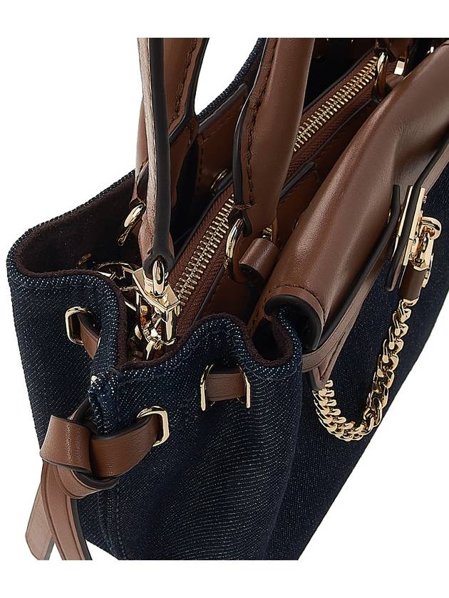 Hamilton Legacy Denim Fabric Tote Bag Dark Denim - MICHAEL KORS - BALAAN 8