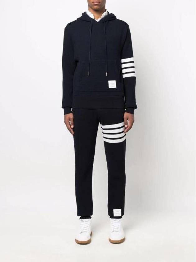 4-Bar Knitted Track Pants Navy - THOM BROWNE - BALAAN 3