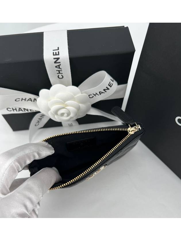 Season mini caviar pouch bag black gold - CHANEL - BALAAN 6