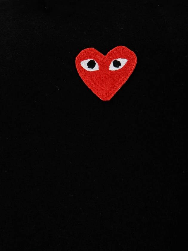 COMME DES GARÇONS PLAY T-SHIRT RED EMBLEM KNIT - COMME DES GARCONS PLAY - BALAAN 3