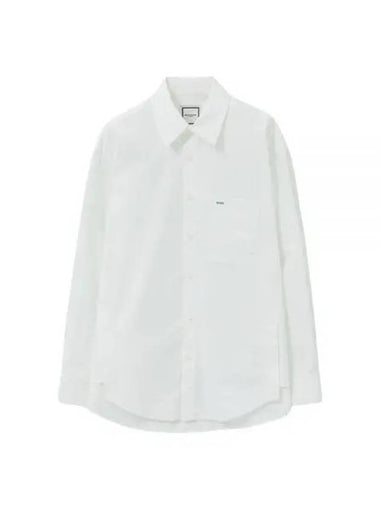 Back Logo Cotton Long Sleeve Shirt White - WOOYOUNGMI - BALAAN 1