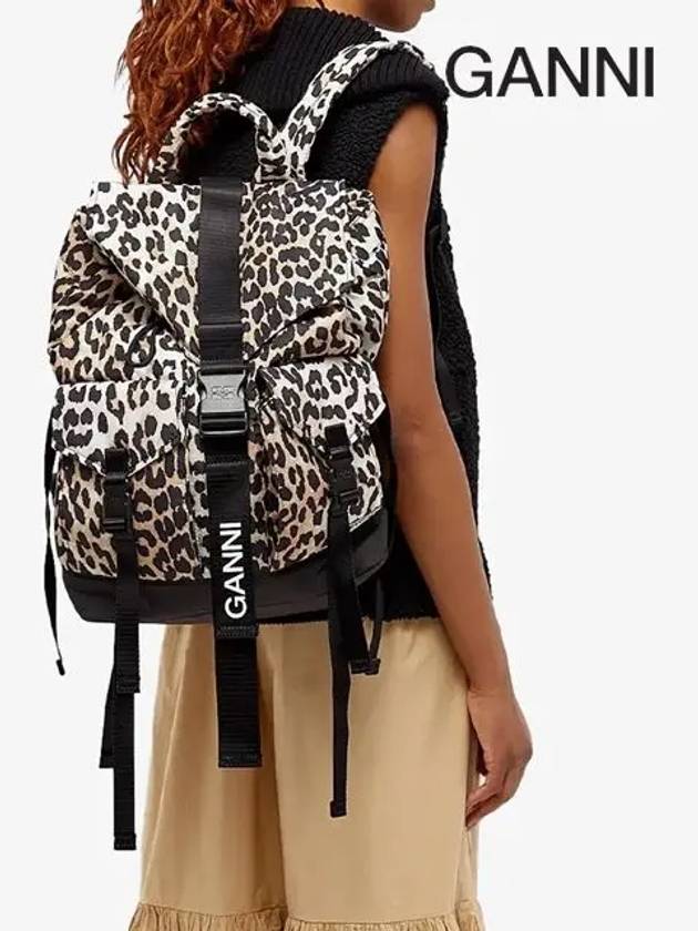 Logo Leopard Tech Backpack A4757 943 - GANNI - BALAAN 8