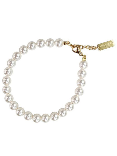 Pearl Metal Bracelet Cream Gold - SAINT LAURENT - BALAAN 2