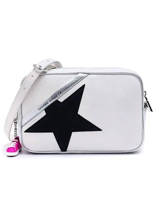 Metallic Trim Glitter Star Logo Cross Bag White - GOLDEN GOOSE - BALAAN 3