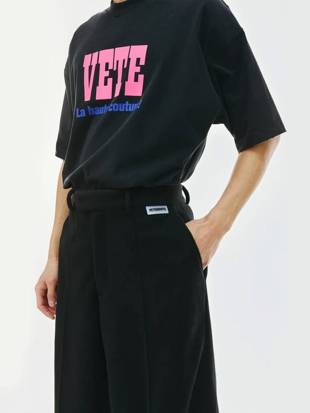 La Haute Couture Short Sleeve T-Shirt Black - VETEMENTS - BALAAN 5