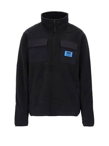 DMP248363 BLK SECTION Zip Neck Fleece Men s Jacket Jumper 1138620 - DEUS EX MACHINA - BALAAN 1