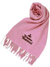 Embroidered Logo Wool Muffler Pink 81030007 G401 - VIVIENNE WESTWOOD - BALAAN 2