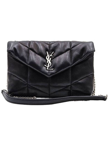 Saint Laurent 620333 Black Lulu Puffer Toy Shoulder Bag - SAINT LAURENT - BALAAN 1