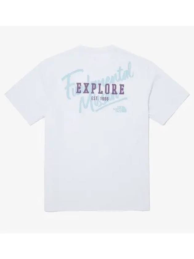 The North Face NT7UQ09K White Label Graffiti Logo Short Sleeve Round Tee - THE NORTH FACE - BALAAN 1