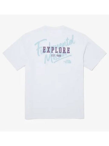 The North Face NT7UQ09K White Label Graffiti Logo Short Sleeve Round Tee - THE NORTH FACE - BALAAN 1