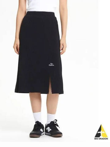 NBNWE3W802 WOMEN SOFT RIBBED SKIRT BLACK - NEW BALANCE - BALAAN 1