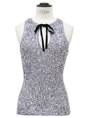 sequin sleeveless - GANNI - BALAAN 1