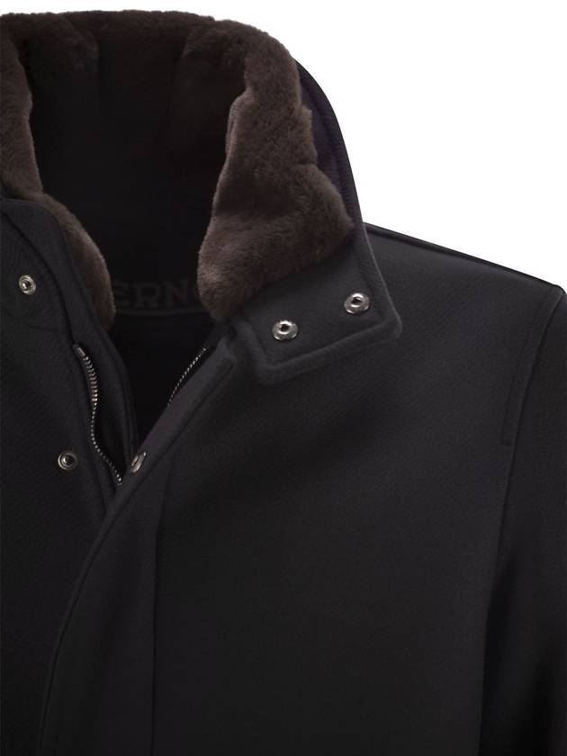 Wool coat with fur in the collar - HERNO - BALAAN 4