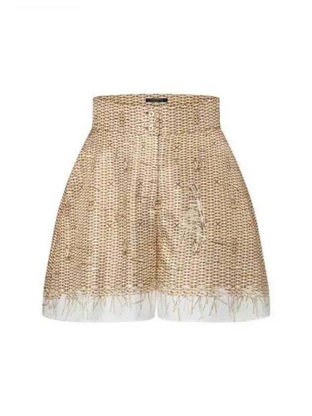 Monogram Raffia Bag Pajama Shorts 1AFUIZ - LOUIS VUITTON - BALAAN 1