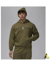 Jordan Essential Fleece Hoodie M Medium Olive HQ4643 222 - NIKE - BALAAN 2