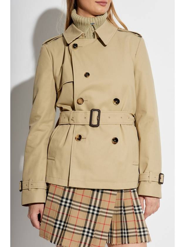 Burberry Short Trench Coat, Women's, Green - BURBERRY - BALAAN 3