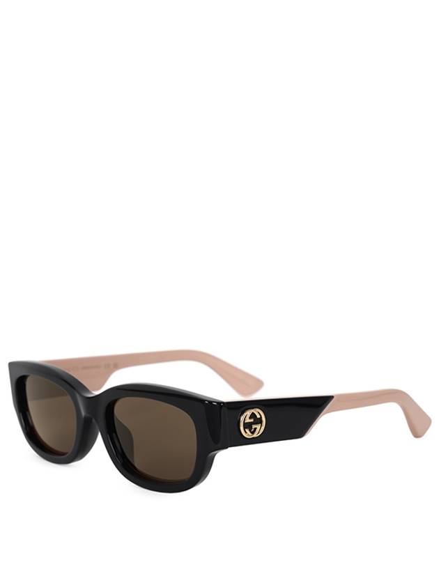 Eyewear Shiny Side Logo Sunglasses Black Pink - GUCCI - BALAAN 2