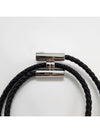 Tunis Tresse Palladium Bracelet Noir - HERMES - BALAAN 4