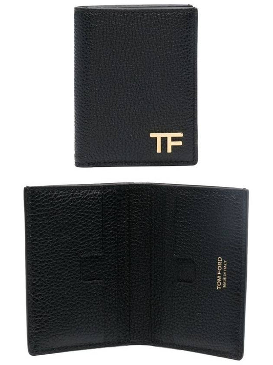 logo-embellished leather cardholder - TOM FORD - BALAAN.