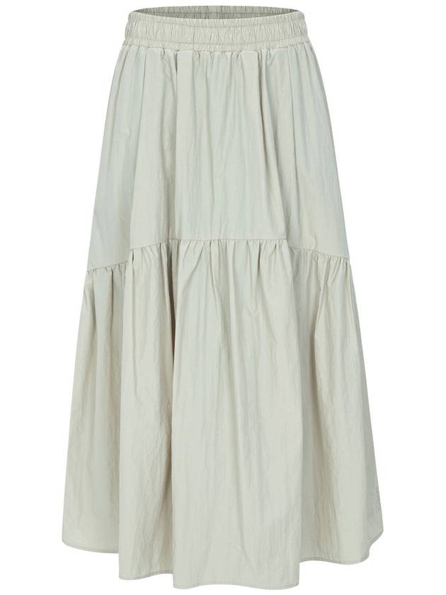 24SS gathered long skirt light beige - CALLAITE - BALAAN 1