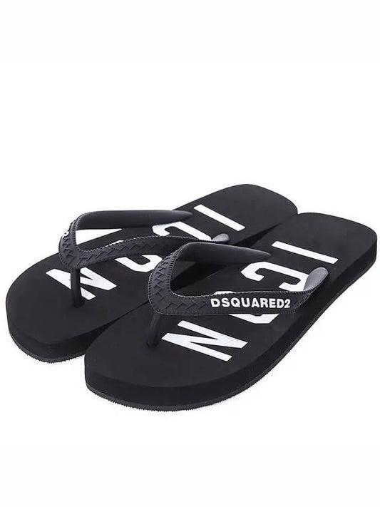 Icon Logo Flip Flop Black - DSQUARED2 - BALAAN 2