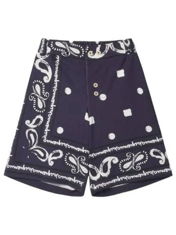 Jacquemus Le Pingo Shorts Pants Print Banana Navy - JACQUEMUS - BALAAN 1