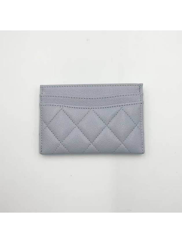 Classic card holder caviar light gray silver AP0213 - CHANEL - BALAAN 3