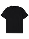 A00SP02GT BLACK Luster Plating Men's Short Sleeve T-Shirt - AURALEE - BALAAN 1