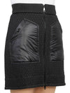 Women's Micro Diamond Quilted Zip-up Mini A-Line Skirt Black - MONCLER - BALAAN 10