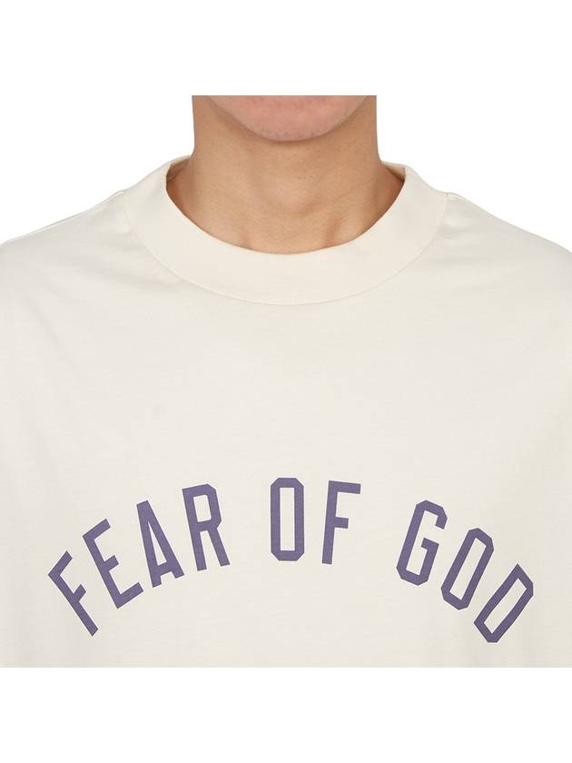 Jersey Crew Neck Short Sleeve T-Shirt White - FEAR OF GOD - BALAAN 6